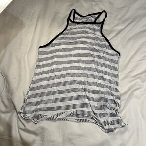 Volcom Black and White Striped Tank Top